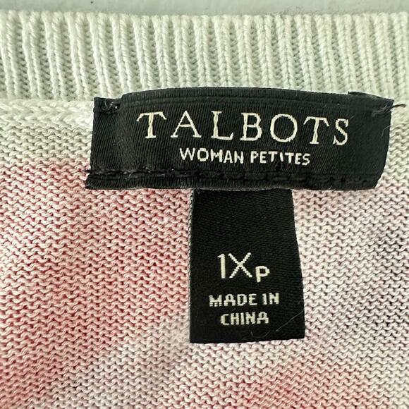 Talbots Womens Pullover Sweater Lightweight Floral Size 1X Petite Art Feminine - Picture 4 of 6